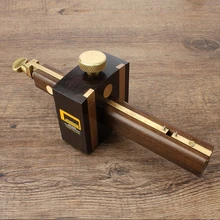Luxus Britischen Indonesien Ebenholz + Reines Kupfer Abgrifffeste Carpenter Holzbearbeitung Werkzeug 8 Zoll Schraube Schneiden Gauge Mark Schaber Scribers