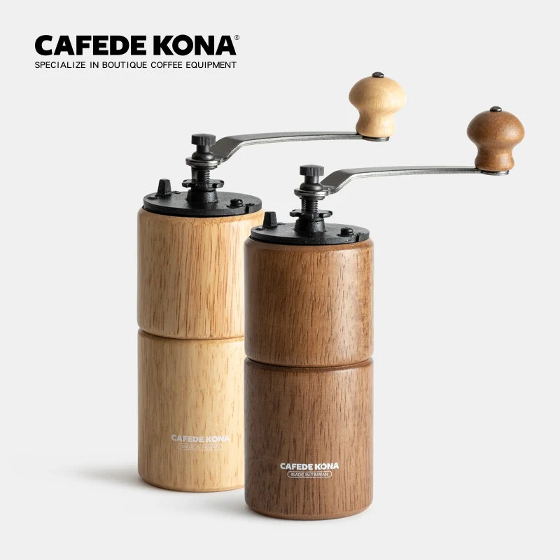  Manual Coffee Grinder Retro Style Wooden Coffee Bean Mill Grinding Cast Iron burr Hand Coffee Vinta - 32976511754