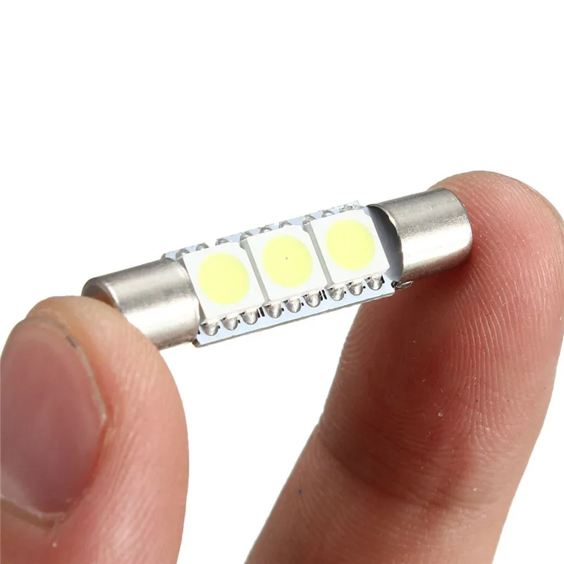 Новое поступление 29 мм T6 5050 SMD 3LED лампа для автомобиля солнцезащитный щиток для салона туалетное зеркало предохранитель светильник чистый белый DC12V