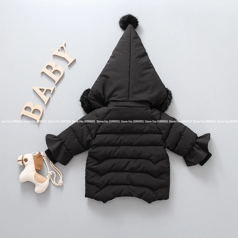 Зимние пальто для маленьких девочек, детские парки в подарок на Рождество, теплая куртка с капюшоном для девочек 2,3, 4,5, 6 лет, зимняя верхняя одежда