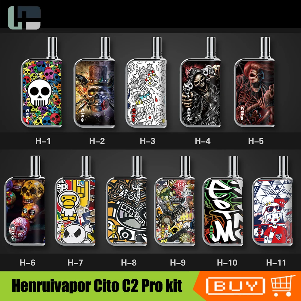 

Original Henruivapor Cito C2 Pro Kit 2 in 1 Vaporizer For Wax and Thick Oil Electronic Cigarette Vape Kit Ceramic Quartz Coil