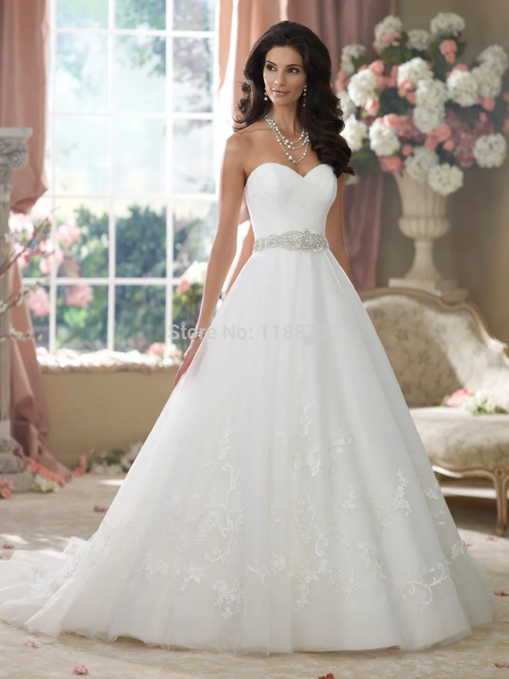 Custom Made Off White Color A Line Sweetheart Neckline Beads Sashes Custom Made Off White Color A Line Sweetheart Neckline Beads Sashes Tulle Wedding Dresses Gowns 2017 Cd048 In From Weddings