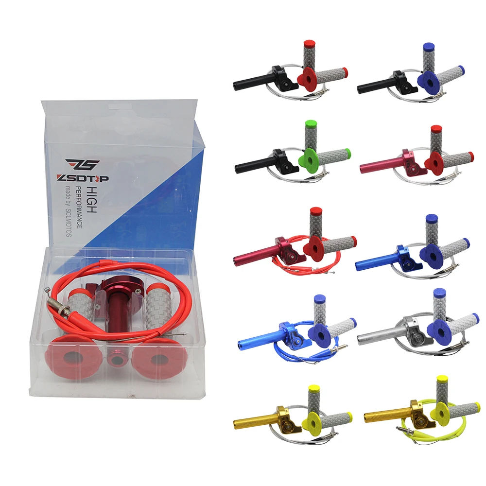 Alconstar Motorcycle CNC Aluminum Throttle Grips Quick Twister + Throttle Cable Dirt Pit Bikes ATV UTV 7/8'' 22mm Handbar Alconstar Motorcycle CNC Aluminum Throttle Grips Quick Twister + Throttle Cable Dirt Pit Bikes ATV UTV 7/8'' 22mm Handbar