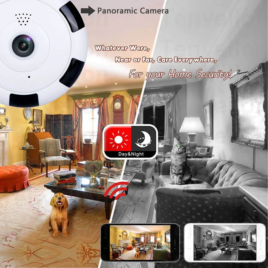Tenvellon Home Security Camera 360 Degree Panoramic Fisheye Lens WiFi IP Camera CCTV Video Surveillance Camera 960PH Panoramic Tenvellon Home Security Camera 360 Degree Panoramic Fisheye Lens WiFi IP Camera CCTV Video Surveillance Camera 960PH Panoramic