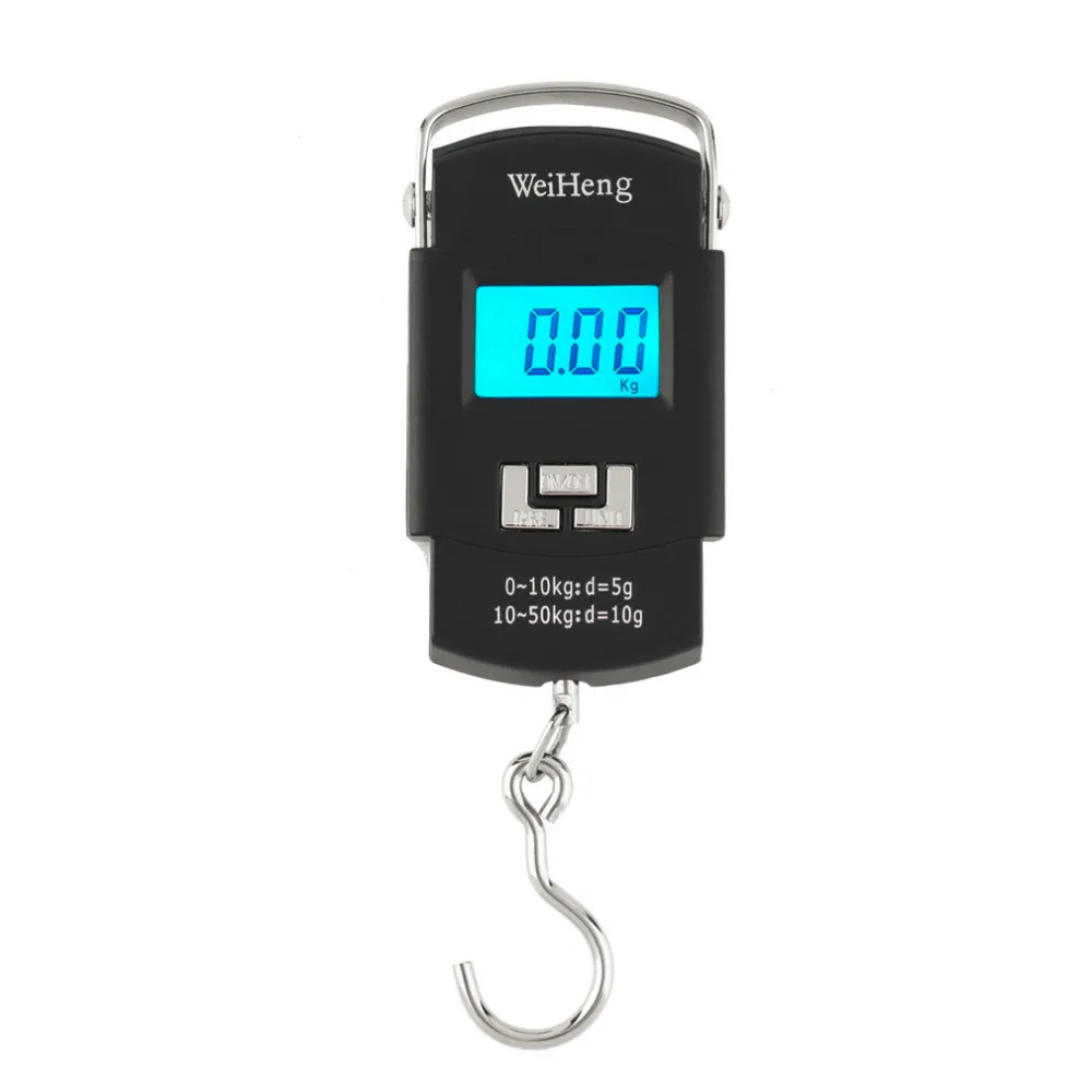 WeiHeng Mini 50кг/5г LCD Цифровые Электронные весы подвесные карманные весовые с