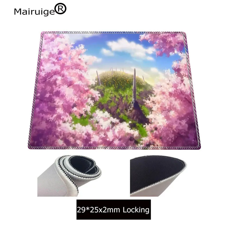Mairuige Pink Flower Large Mouse Pad Overlock Edge Big Gaming mouse Pad Send BoyFriend the Best Gif