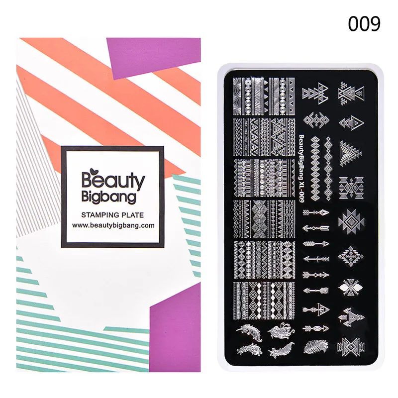 BeautyBigBang штамповочные пластины для ногтей штамповка для ногтей 1 шт. летние цветочные геометрические наклейки для ногтей шаблон для ногтей