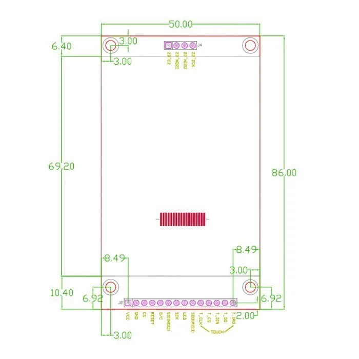 EYEWINK 1 шт. 240x320 2," SPI TFT lcd Сенсорная панель последовательный порт Модуль с PCB ILI9341 5 В/3,3 В