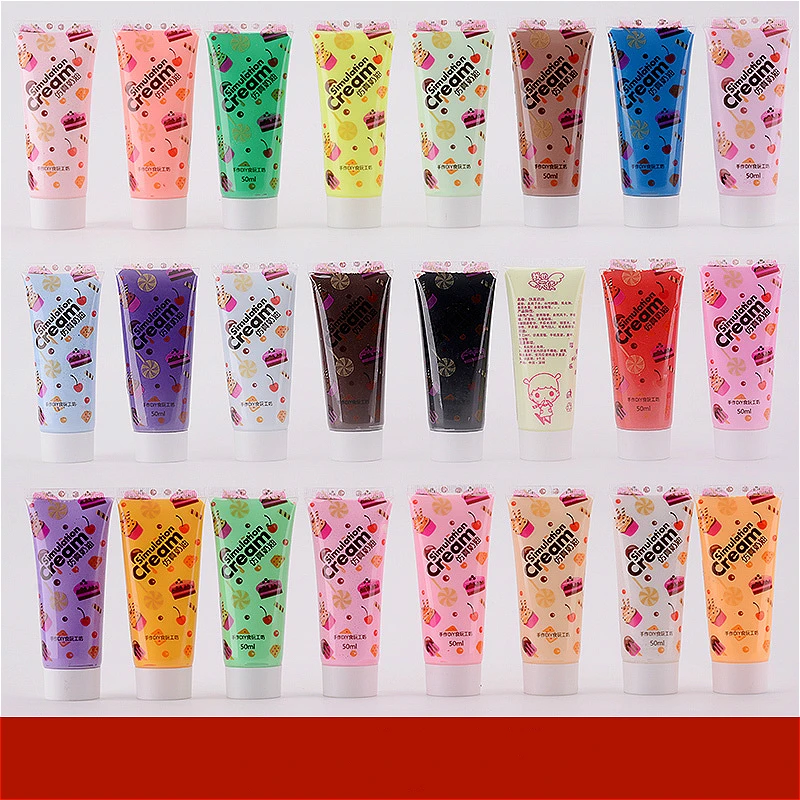 

12 PCS / 24 PCS simulation cream soil handmade DIY mobile phone shell simulation cake material glue drops 50ml