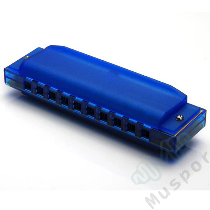 

10 Holes Diatonic Blues Harp Harmonica Key of C Translucent