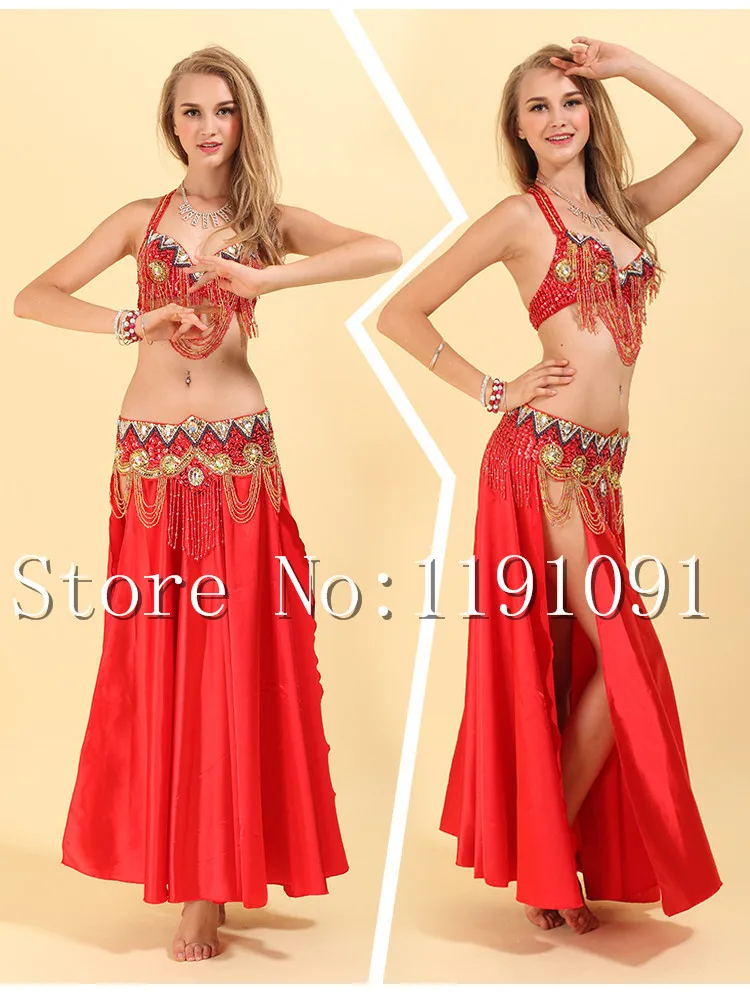 Стиль живота Танцевальный костюм носить бюстгальтер+ пояс 2 шт./компл. индийская одежда Египетский стиль живота Танцы r принять любой размер, 8 цветов VL-154
