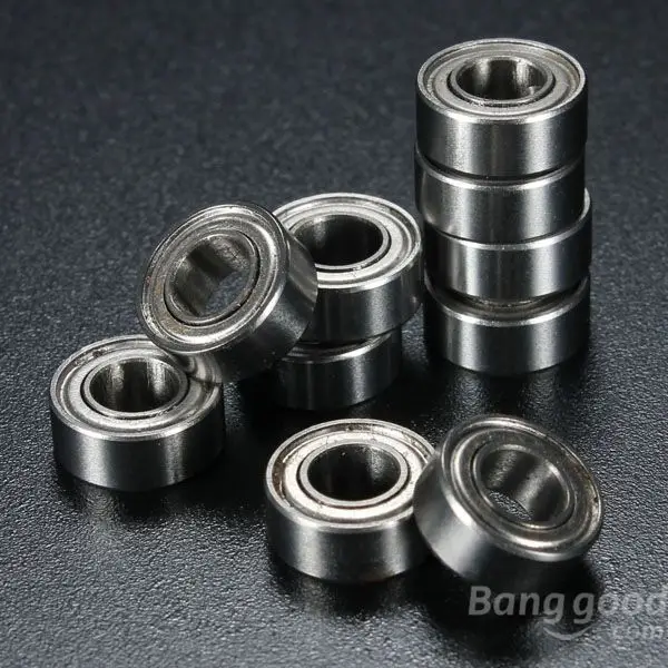 coinbill 10Pcs 5x10x4mm Metal Sealed Shielded Deep Groove Ball Bearing MR105ZZ |