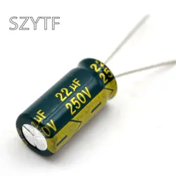 5 шт./пакет 10*20 мм 250 В/22 мкФ электролитический конденсатор