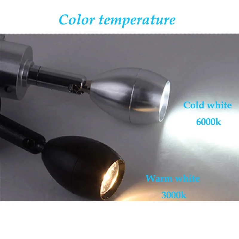 Modern LED Hose Wall lamp flexible 1W 3W bathroom mirror light Bedside Reading study sconces led luminaire lamps AC110V 220V 5