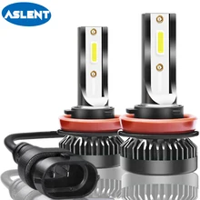 Aslent 2 шт. мини H7 светодиодный H11 H8 H9 H1 HB4 HB3 9005 9012 светодиодный лампы фар автомобиля Стайлинг Авто противотуманных фар 72 W 6500 K 8000lm 12 v
