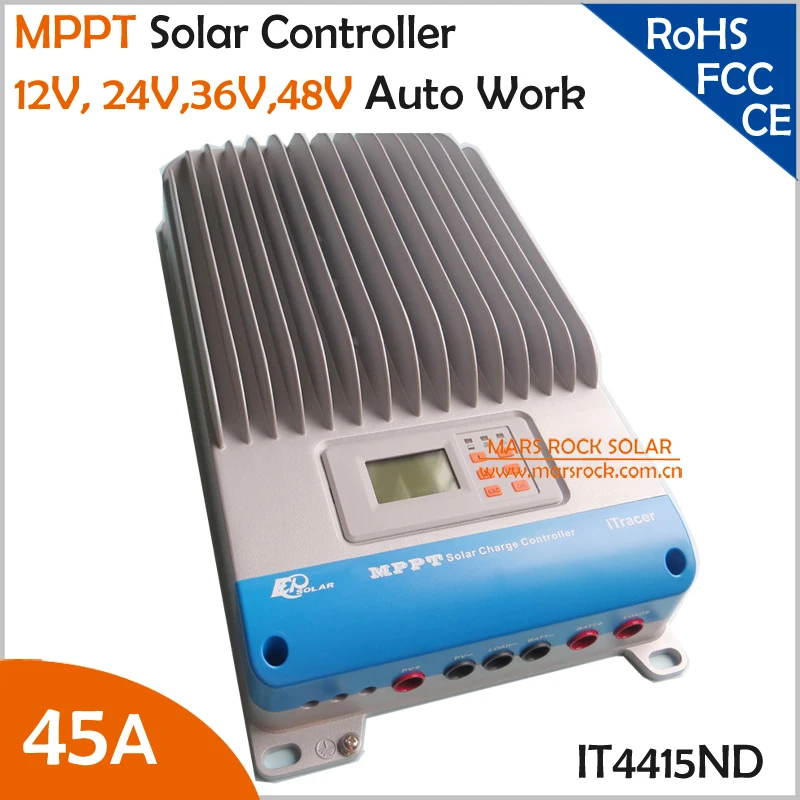 

IT4415ND 45A 12V 24V 36V 48V Auto Work MPPT Solar Charge Controller with externsive communication capabilities