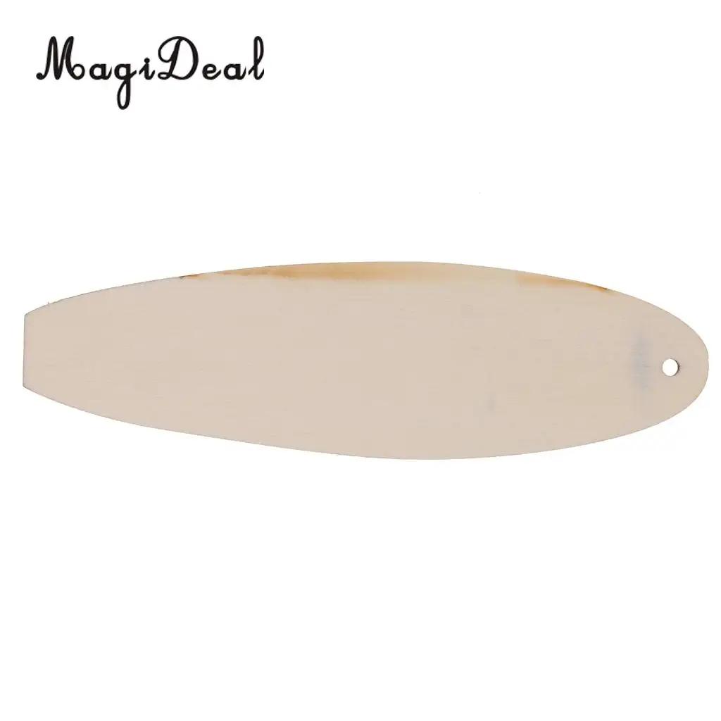 MagiDeal Unfinished Blank DIY Wooden Surfboard Crafts Cut Outs Wood Board Scrapbooks DIY Decor without rope -Pack of 8 Pieces 