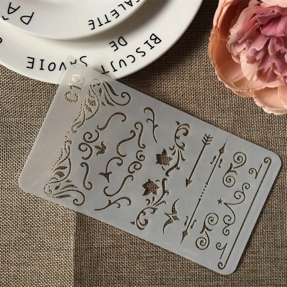 

Hot A6 Arrow DIY Layering Stencils Wall Painting Scrapbook Coloring Embossing Album Decorative Paper Card Template