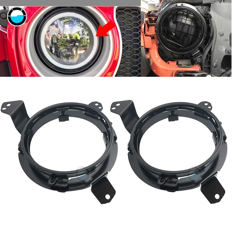 Anelli Adattatori Per Fari Neri Da 7 "Per Jeep Wrangler Jl 2018 Anelli Adattatori Per Estensione In Acciaio Per Fari A Led Da 7 Pollici.