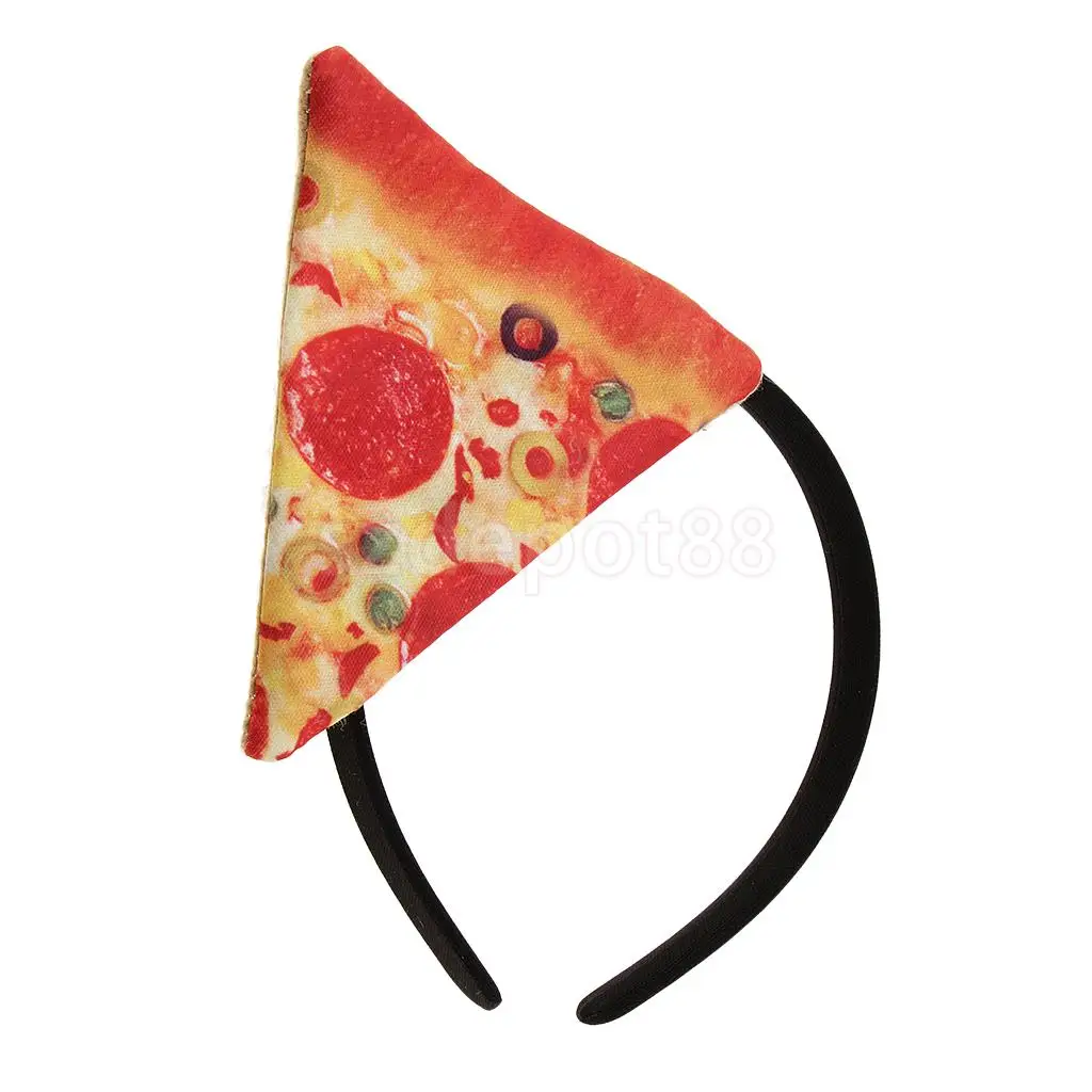 Festival Pizza Fast Food Headband Women Girls Halloween Fancy Dress Party Hairband Birthday Party Dress up Props Headpiece Gift