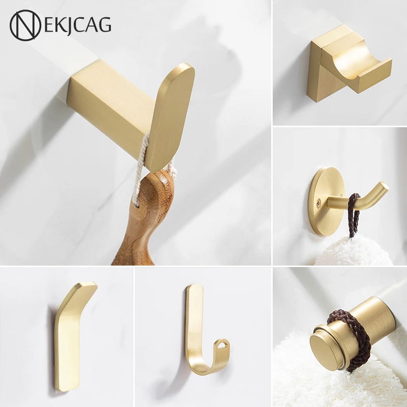 

Brass Hook Single Hook Porch Free Punching Living Room Bathroom Creative Bedroom Door Hook