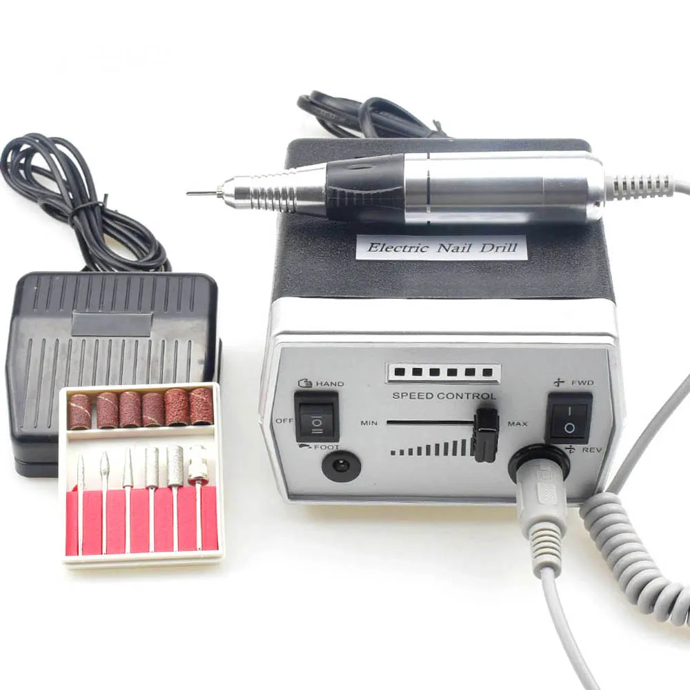 Cena Elektryczna wiertła do paznokci 35000RPM do Manicure Pedicure wiertarka do paznokci akcesoria narzędzie do zdobienia paznokci z frezem