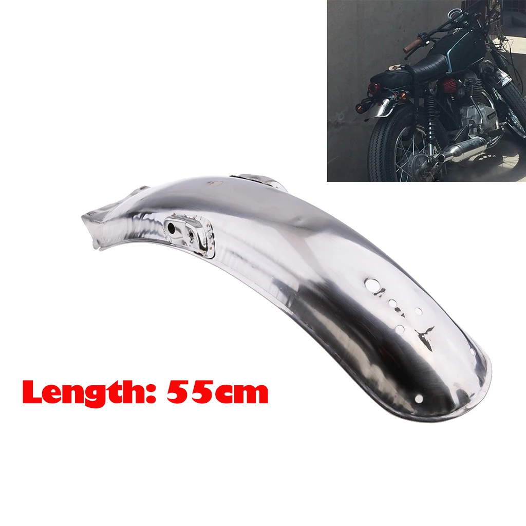 1 Piece Stainless Steel Motorcycle Rear Fender Mudguard Direct Replacement for Honda CG 125 Rear Wheel Fender Mudguard 55*14cm  