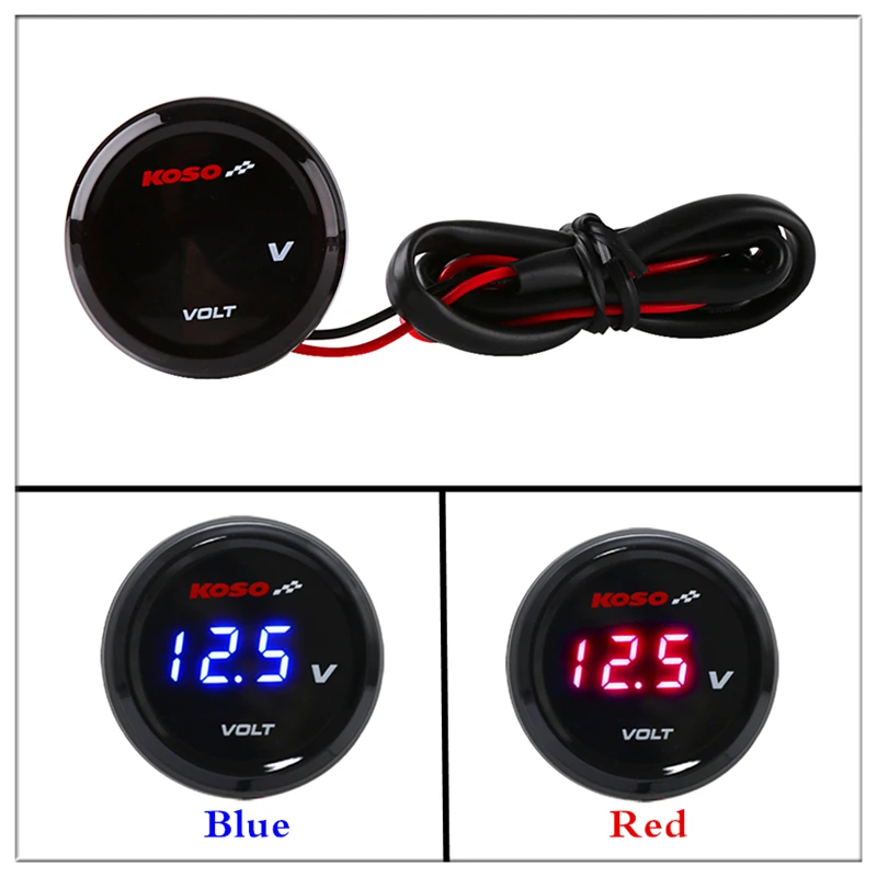 

Universal Motorcycle Round Mini Voltmeter Voltage LED Digital For Koso Yamaha MT09 MT07 Y15 ZR LC135 Voltage Meter Instruments