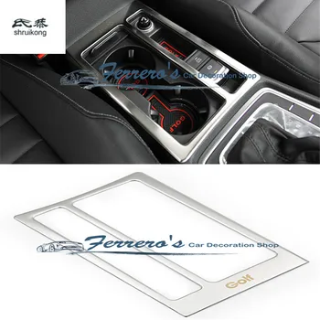 

Free shipping for Volkswagen VW golf 7 MK7 cars water holder glass stainless steel decorative sequins high quality