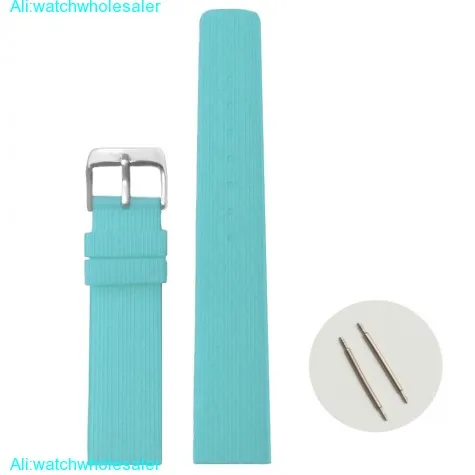 20mm Day Sky Blue Silicone Jelly Rubber Ladies Men Watch Band Straps WB1071U20JB
