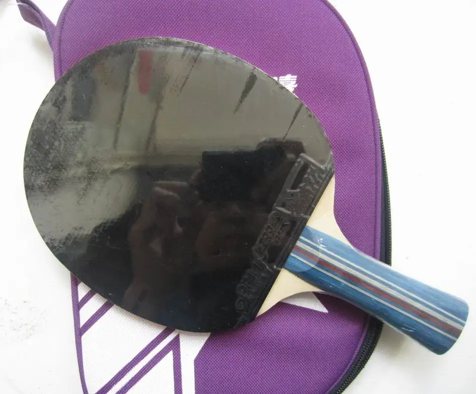 الأصلي dhs 2002 و 2006 2 نجوم مضارب تنس الطاولة انتهت مع البثور في المطاط تنس الطاولة مضارب بينغ بونغ المجاذيف