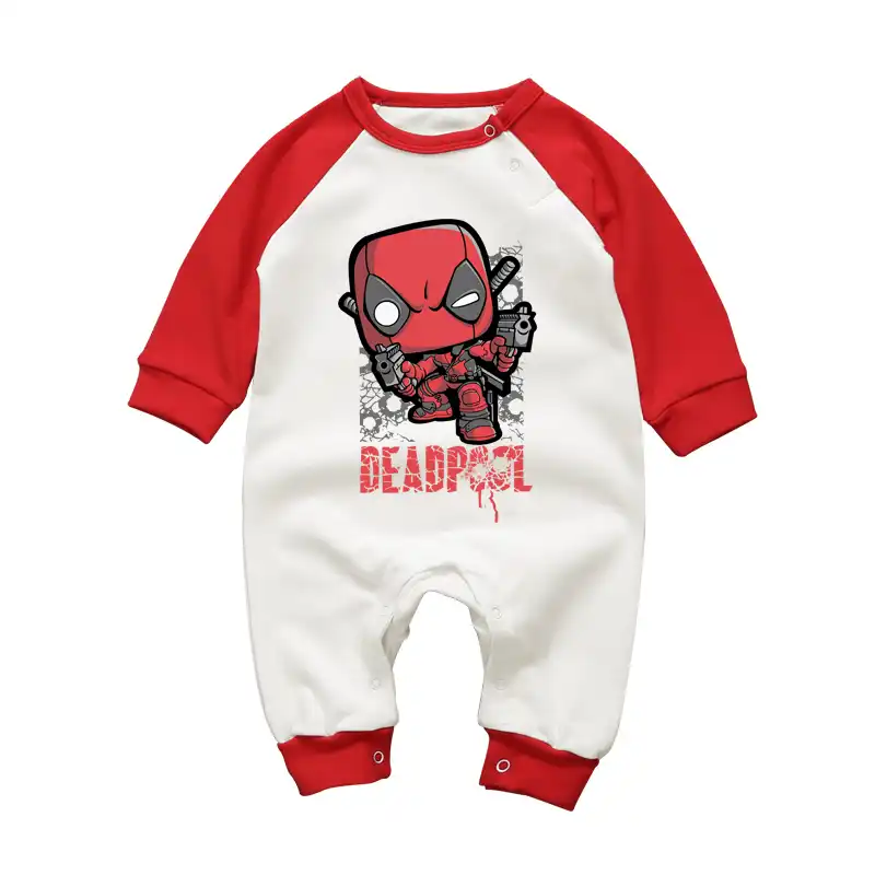 deadpool baby grow