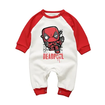 

Cartoon Deadpool Baby Rompers Autumn Winter Cotton Baby Boys Clothes Infant Girl Clothing Jumpsuits NewbornLong Sleeve Outfits