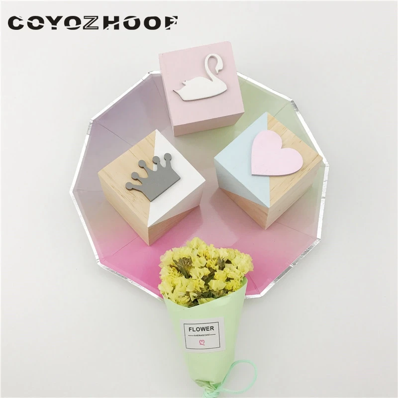 Wooden-Square-Swan-Decor-Kids-Room-Figurines-Miniatures-Natural-Wedding-Decorations-Children-Toys-Christmas-Gifts