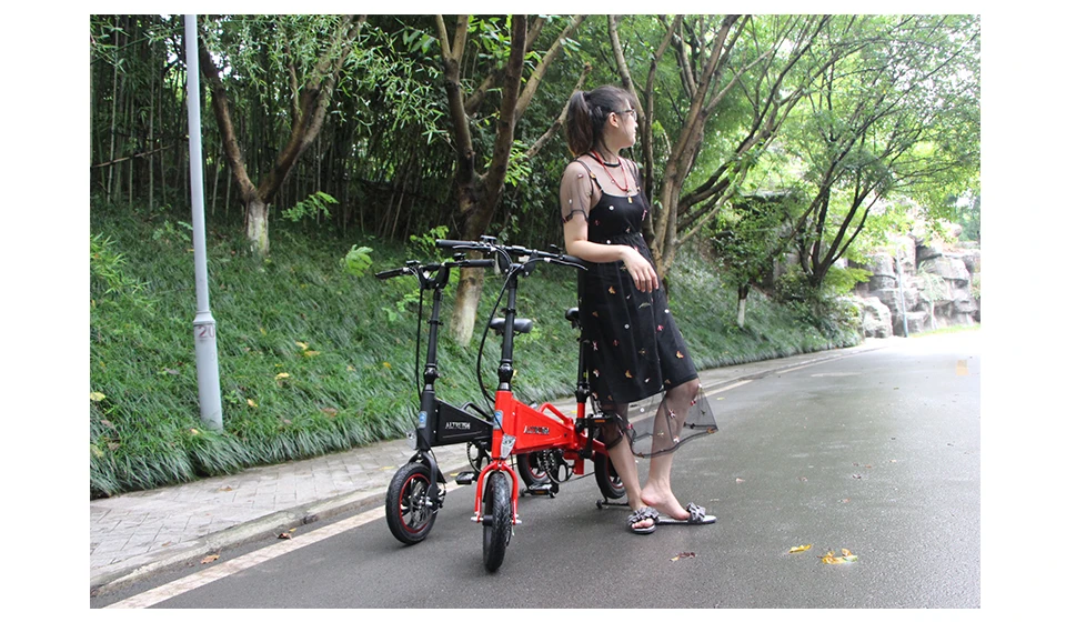 Top ALTRUISM A1 36V*350W Electric Bicycle Cycling Watertight Frame Inside Li-on Battery Folding ebike 18