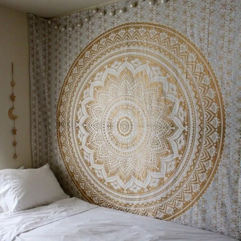 

M/L Gradient Color Indian Mandala Home Decoration Tapestry Cover Beach Towel Yoga/Picnic Mat Home Decor Textiles