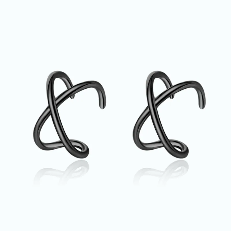 

Punk Stylish Hot Man Clip on Earrings Black Color Party Jewelry Sexy Girls Daily Street Fashion earrings without pierced