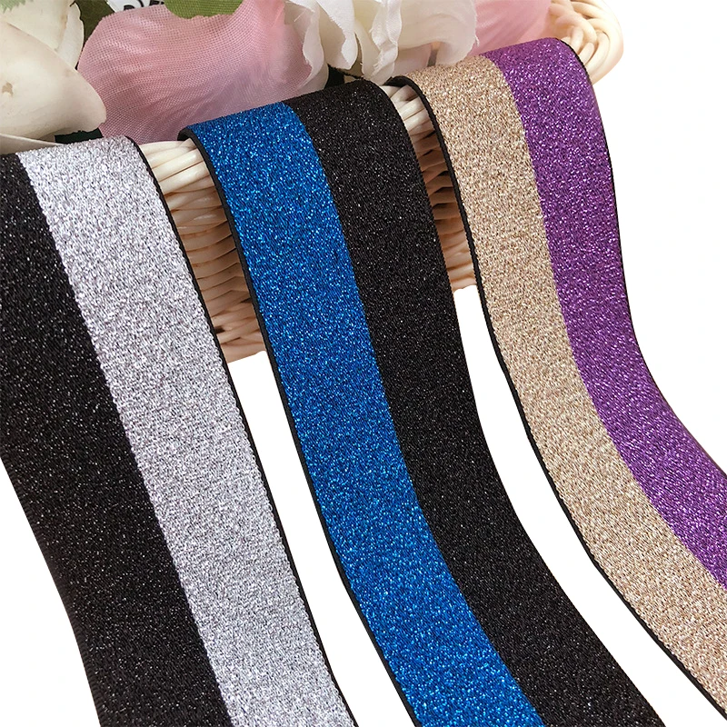 1 метр 40 мм цвет полосатый лук шелк жаккардовые эластичные ленты полиэстер высокая эластичная кружевная лента DIY Sweing одежда аксессуары