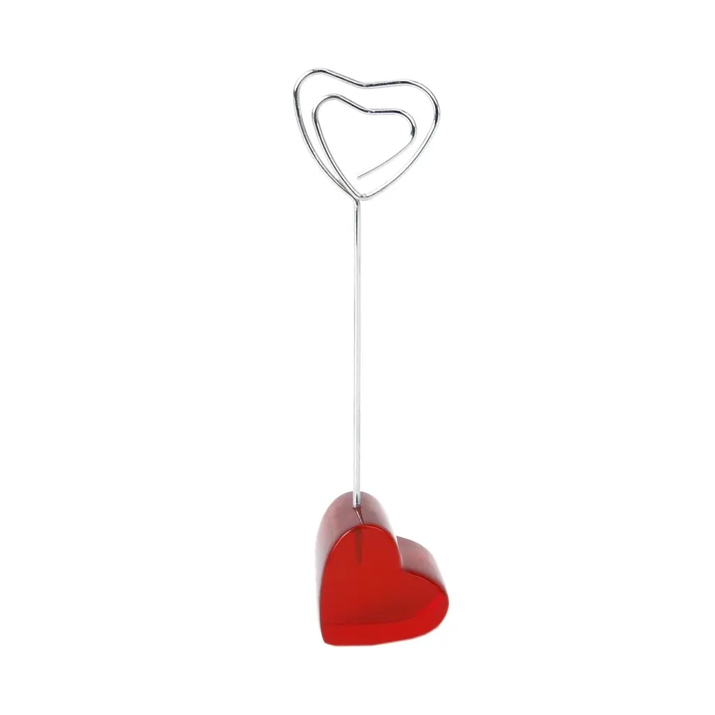

Diaphanous Red Love Heart Basemap Image Memo Holder Photo Clip Holder Heart Shape Wire hanger