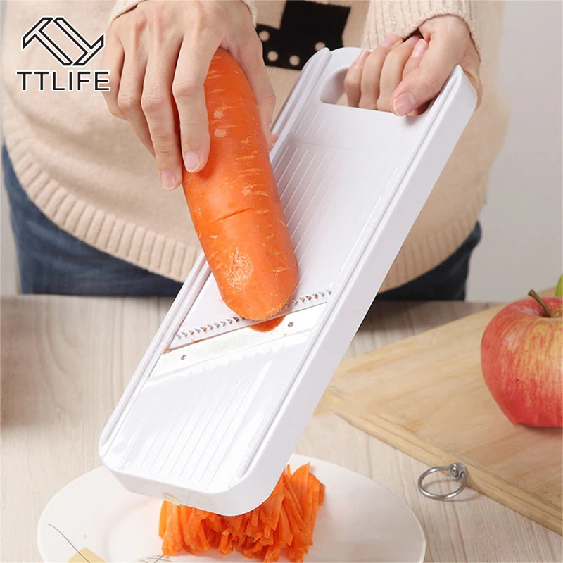 Buy TTLIFE New Slicer Manual Vegetable Cutter Box with 3 Blades Potato Carrot