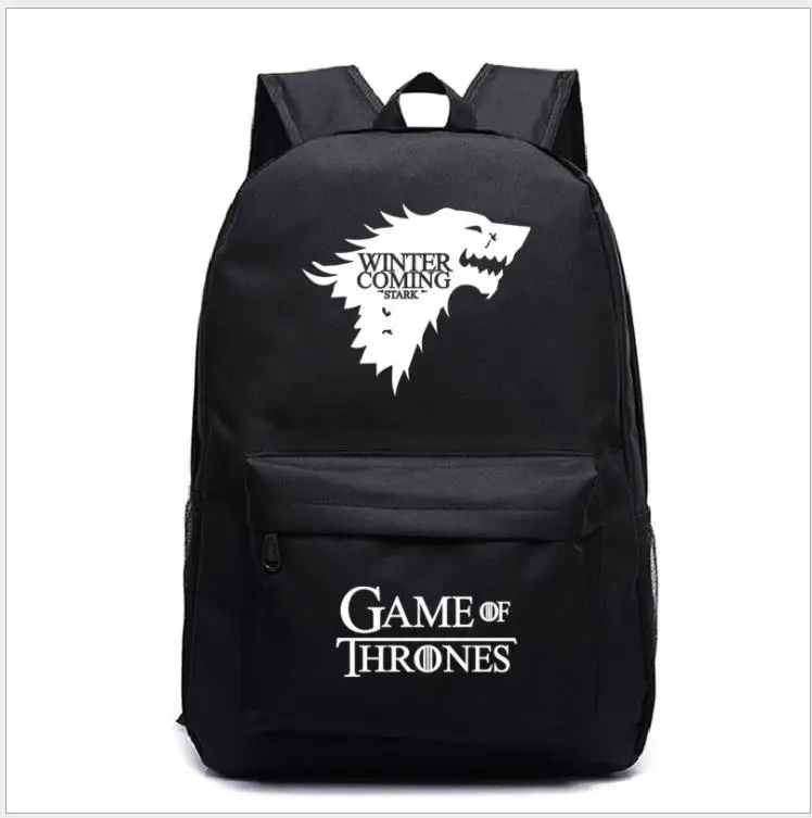 

Game of Thrones House Stark Targaryen Backpack School Bags for Teenages Girls Boys Daily Laptop Backpack Casual Travel Bags