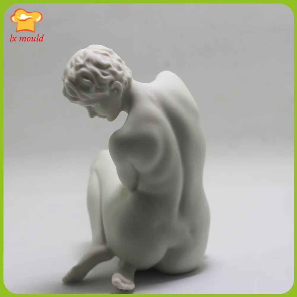 

2018 new LX-MOLD candle resin gypsum clay body art nude women's home gifts silicone mold