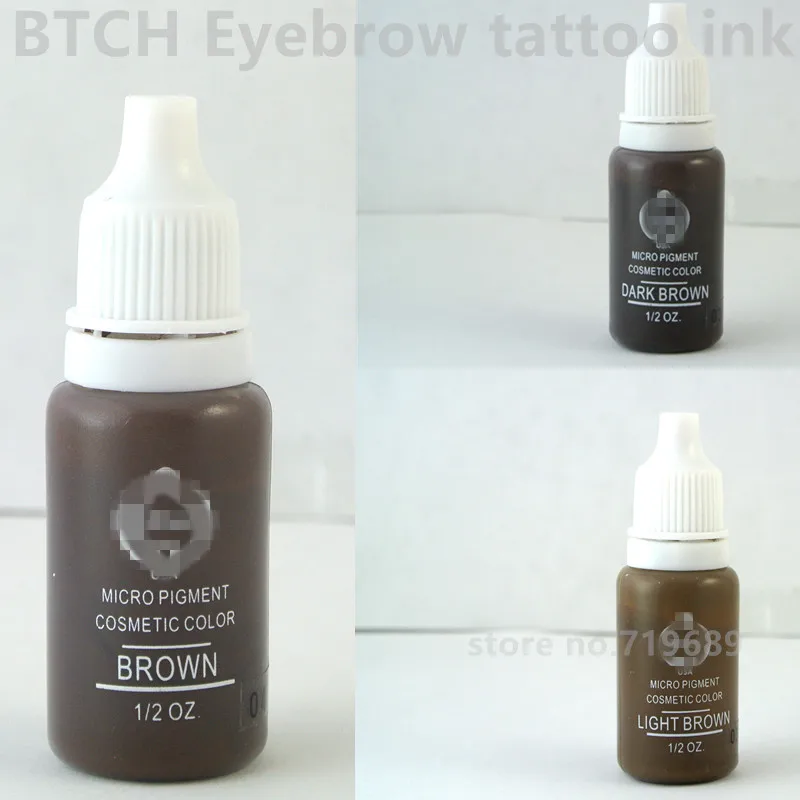 

3 colors Permanent Makeup Micro pigments Set Biotouch Tattoo Ink Cosmetic 15ml Kit For Tattoo Eyebrow Lip Make up Mixed color