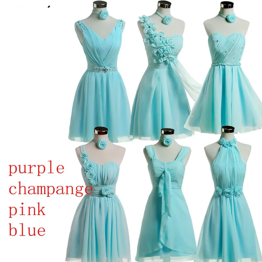 Dise o corto vestido De dama estilo r stico De la gasa dama De honor Vestidos