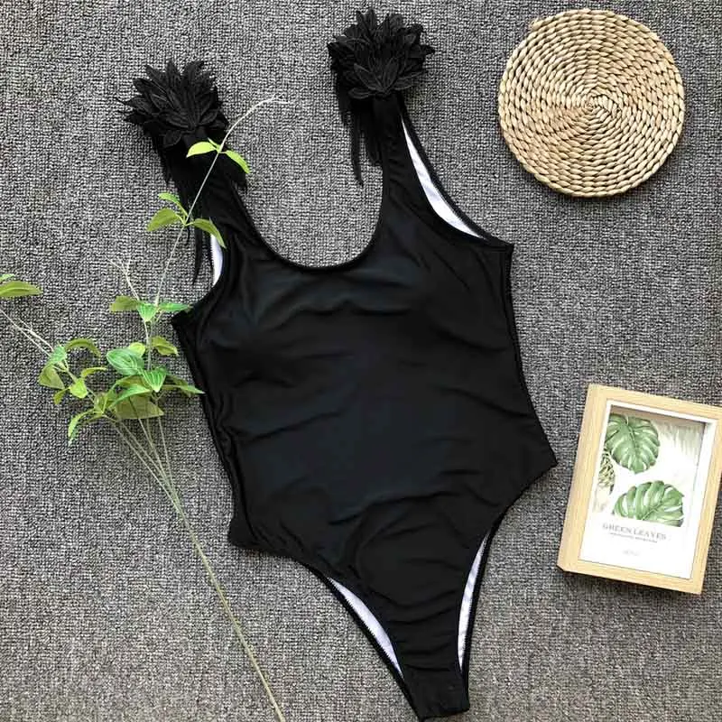 Дизайнерская одночастная Женская купальная одежда с крылышками, однотонные женские купальники, облегающий костюм для фитнеса, боди с открытой спиной, купальный костюм с пуш-ап