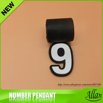 

silicone number pendants for titanium necklaces