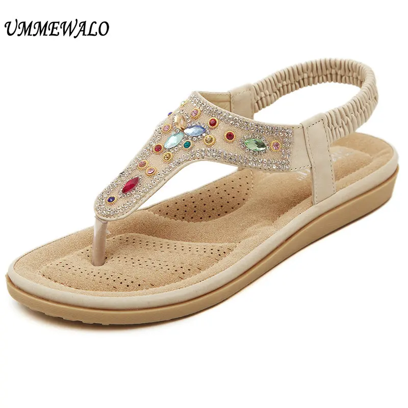 flat sandals with elastic straps