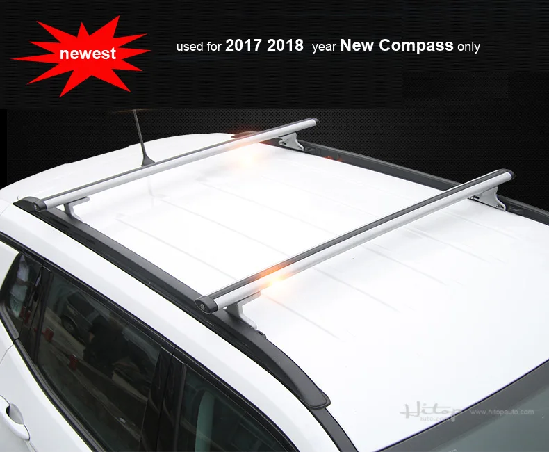 Горячее предложение для jeep Compass, перекрещивающаяся рейка на крышу, багажник на крышу 2011-. Серебристый или черный, Азия, умеренная цена