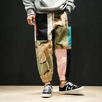 

Plus Size Hip-hop Skateboard Loose Colour Camouflage Leisure Hallen Pants Tippy Male 2019 New Fashion Elastic Waist Street Pants