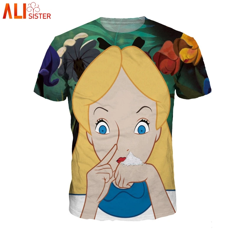 

Clearance Sale! Alisister Cute Girl Print 3d T Shirts Hip Hop Summer T Shirt Men Women Unisex Funny T-shirts Camiseta